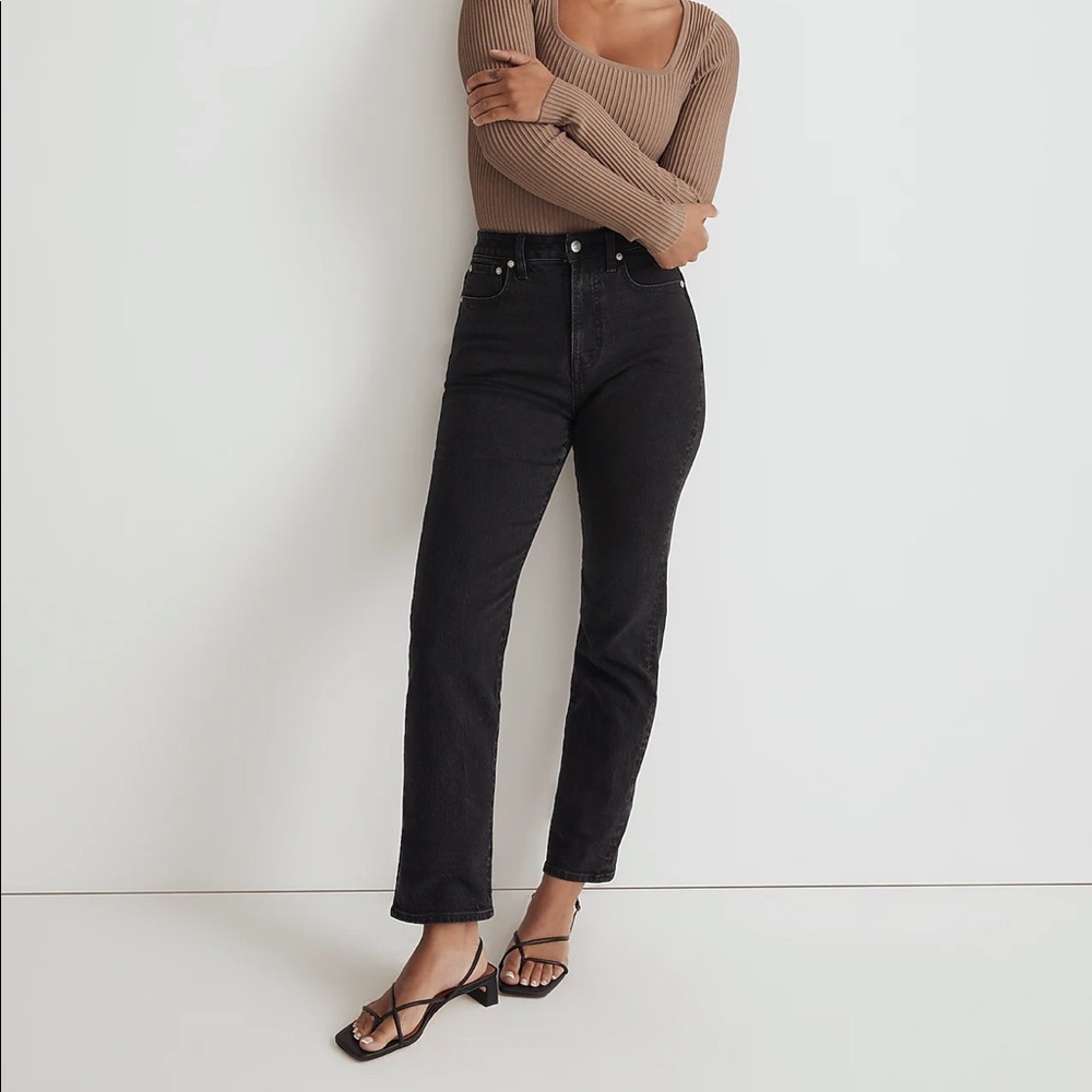 Madewell Black Straight Leg Jeans